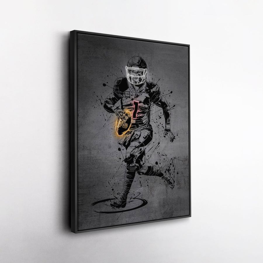 Kyler Murray Neon Canvas Art | Modern Wall Decor for Cardinals Fans - CanvasNeon