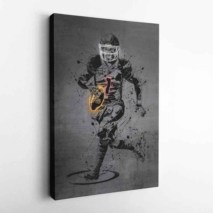 Kyler Murray Neon Canvas Art | Modern Wall Decor for Cardinals Fans - CanvasNeon