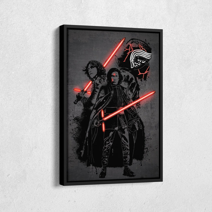 Kylo Ren Canvas | Star Wars Neon Wall Art - CanvasNeon