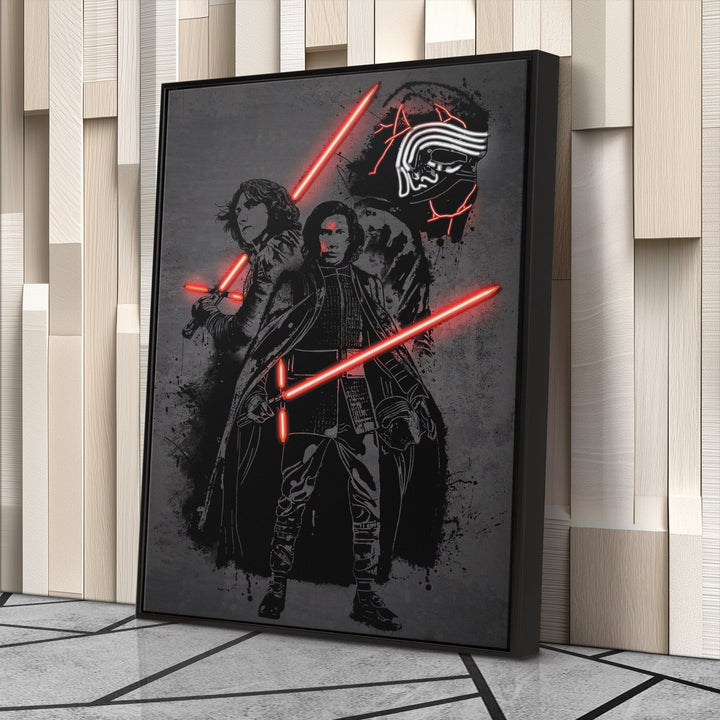 Kylo Ren Canvas | Star Wars Neon Wall Art - CanvasNeon