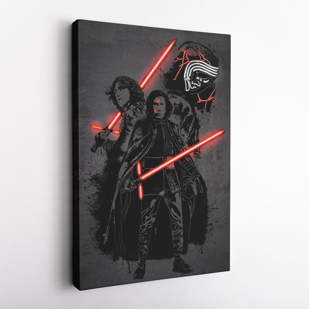 Kylo Ren Canvas | Star Wars Neon Wall Art - CanvasNeon