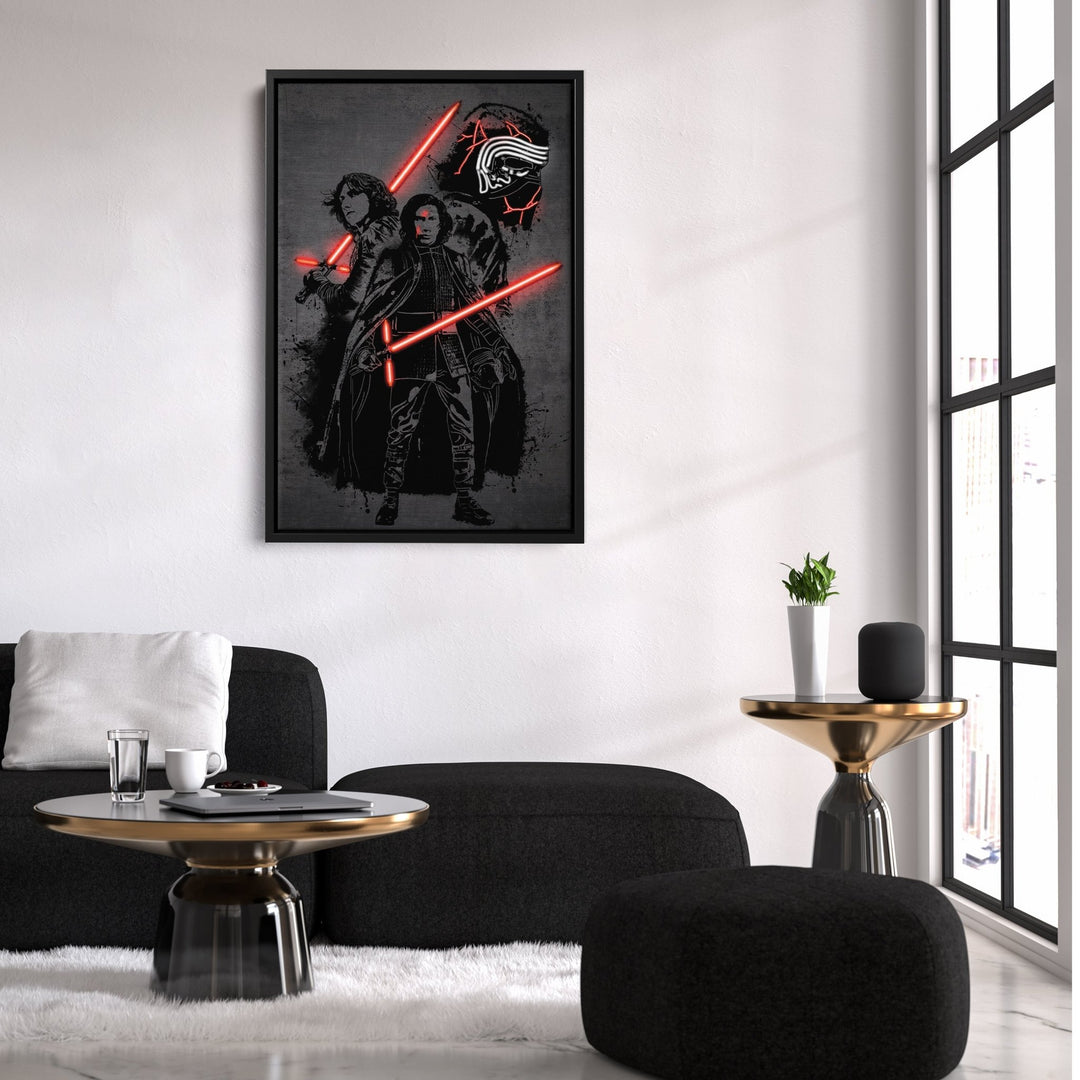 Kylo Ren Canvas | Star Wars Neon Wall Art - CanvasNeon