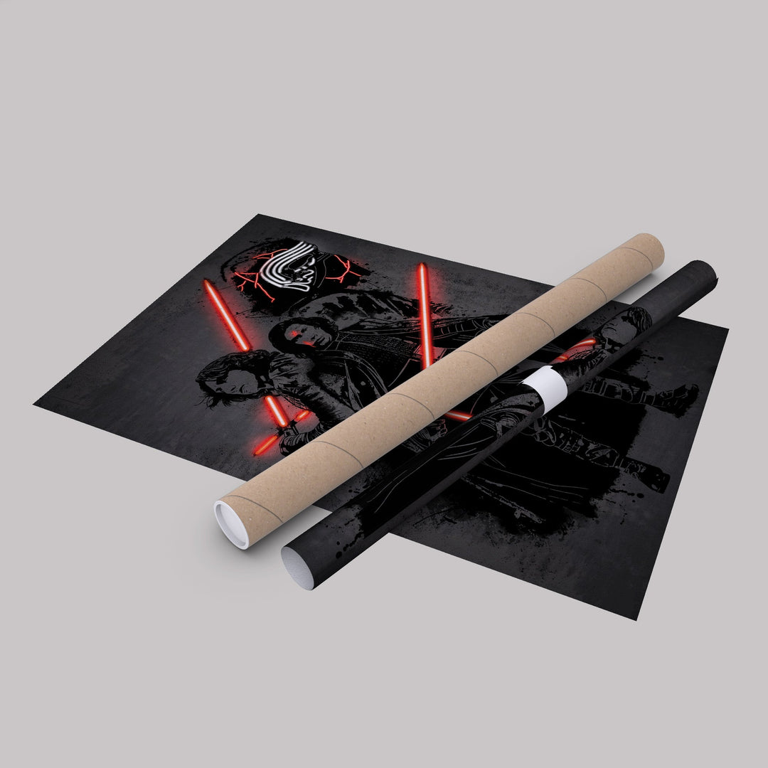 Kylo Ren Canvas | Star Wars Neon Wall Art - CanvasNeon