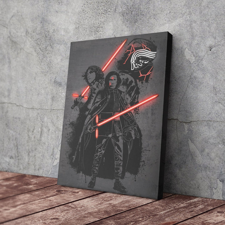 Kylo Ren Canvas | Star Wars Neon Wall Art - CanvasNeon