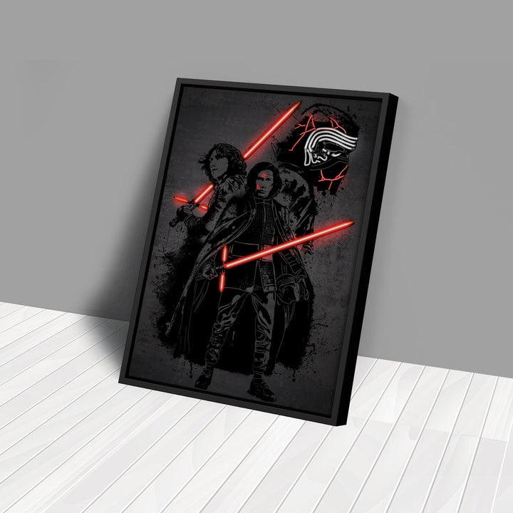 Kylo Ren Canvas | Star Wars Neon Wall Art - CanvasNeon