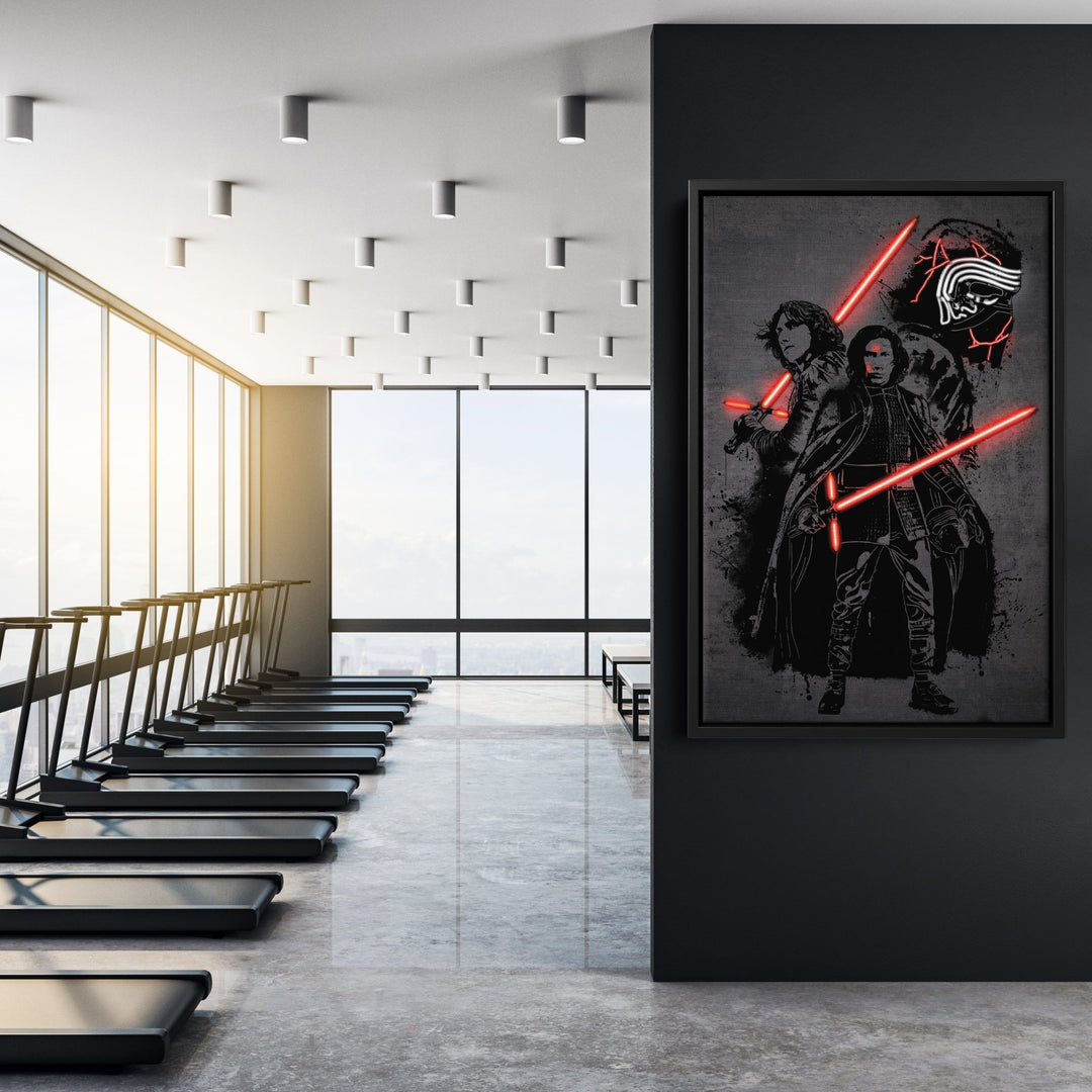 Kylo Ren Canvas | Star Wars Neon Wall Art - CanvasNeon
