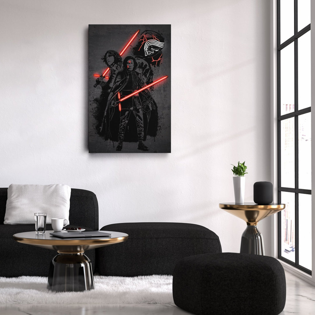 Kylo Ren Canvas | Star Wars Neon Wall Art - CanvasNeon