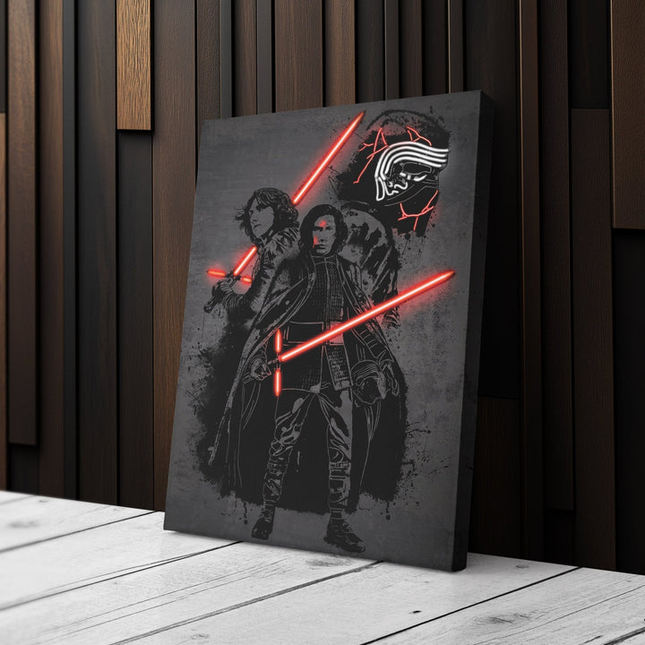 Kylo Ren Canvas | Star Wars Neon Wall Art - CanvasNeon