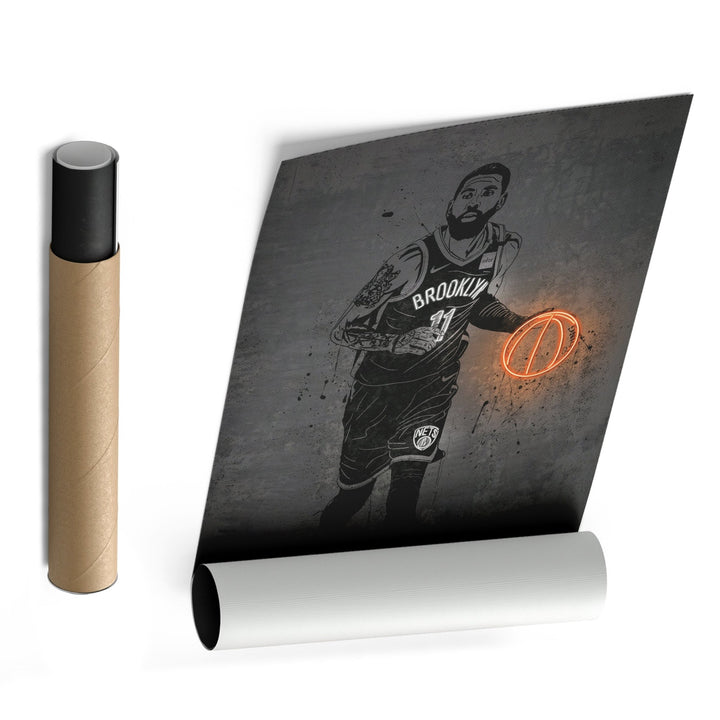 Kyrie Irving Neon Canvas Art | Modern Wall Decor for Nets Fans - CanvasNeon