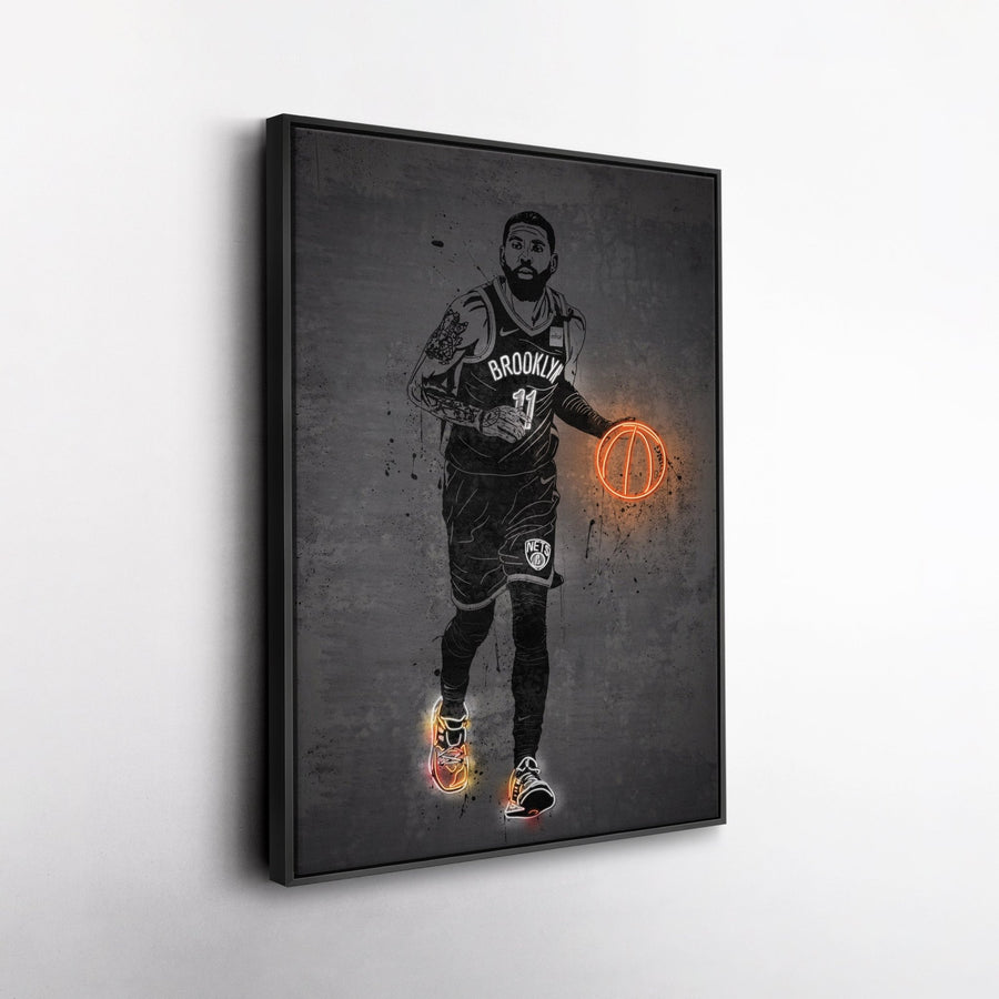 Kyrie Irving Neon Canvas Art | Modern Wall Decor for Nets Fans - CanvasNeon