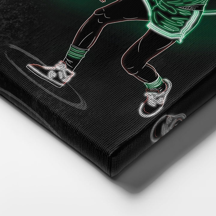 Larry Bird Neon Canvas Art | Celtics Wall Decor - CanvasNeon