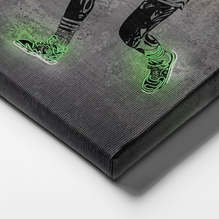Larry Bird Neon Canvas Art | Modern Wall Decor for Celtics Fans - CanvasNeon