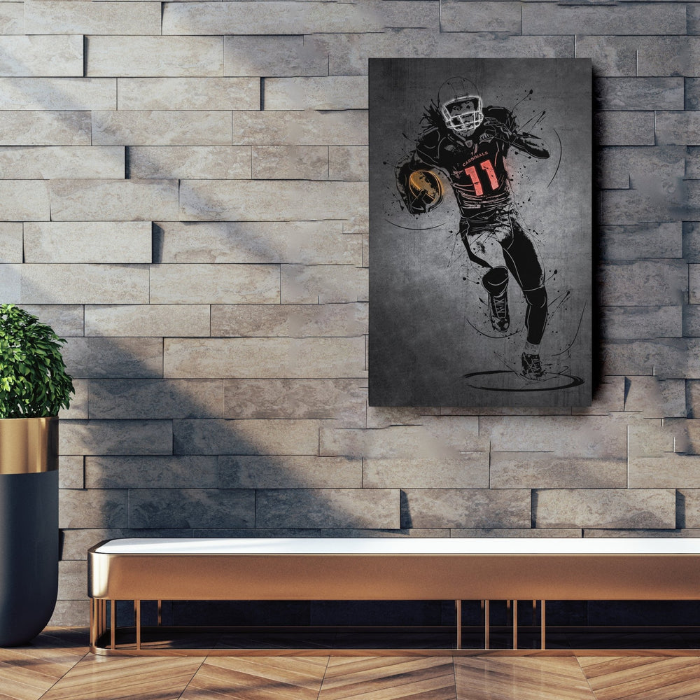 Larry Fitzgerald Jr Neon Canvas Art | Modern Wall Decor for Cardinals Fans - CanvasNeon