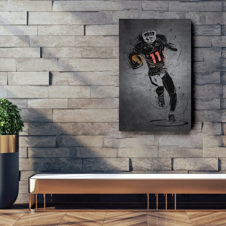 Larry Fitzgerald Jr Neon Canvas Art | Modern Wall Decor for Cardinals Fans - CanvasNeon