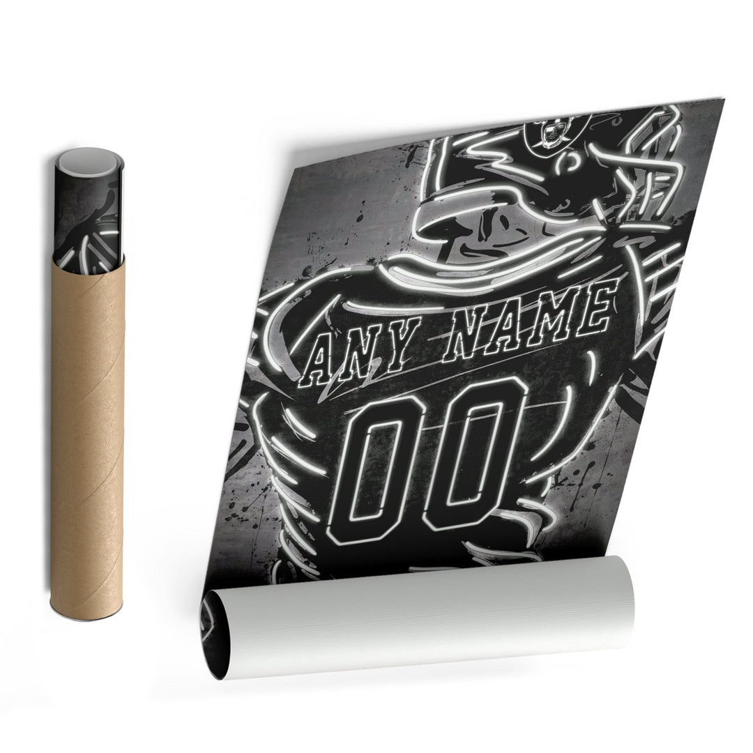 Las Vegas Raiders Custom Jersey Canvas | Neon Wall Art - CanvasNeon