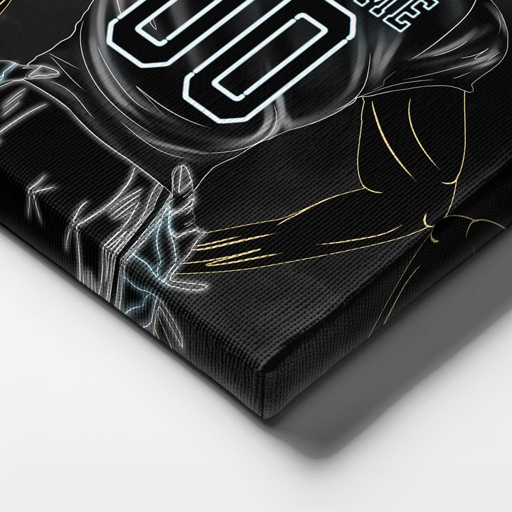 Las Vegas Raiders Personalized Jersey Canvas | Neon Wall Art - CanvasNeon