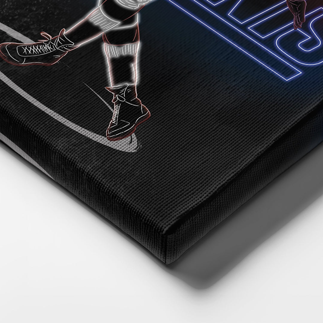 Lawrence Taylor Neon Canvas Art | Giants Wall Decor - CanvasNeon