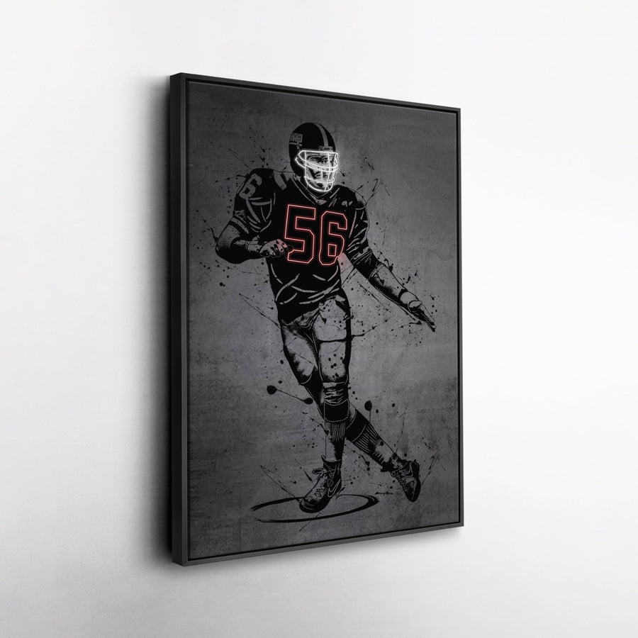 Lawrence Taylor Neon Canvas Art | Modern Wall Decor for Giants Fans - CanvasNeon