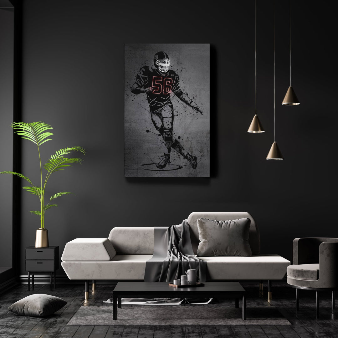Lawrence Taylor Neon Canvas Art | Modern Wall Decor for Giants Fans - CanvasNeon