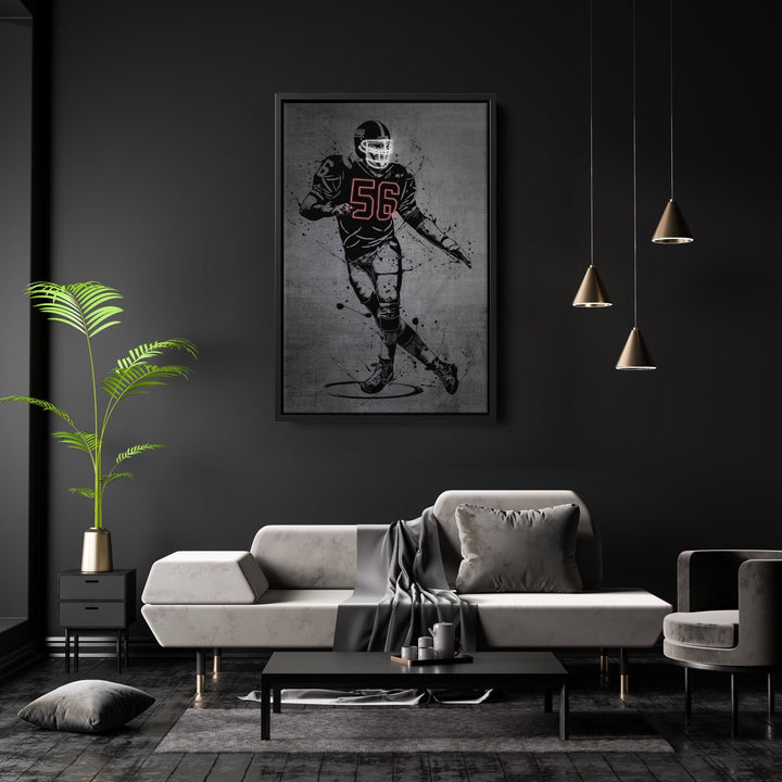 Lawrence Taylor Neon Canvas Art | Modern Wall Decor for Giants Fans - CanvasNeon