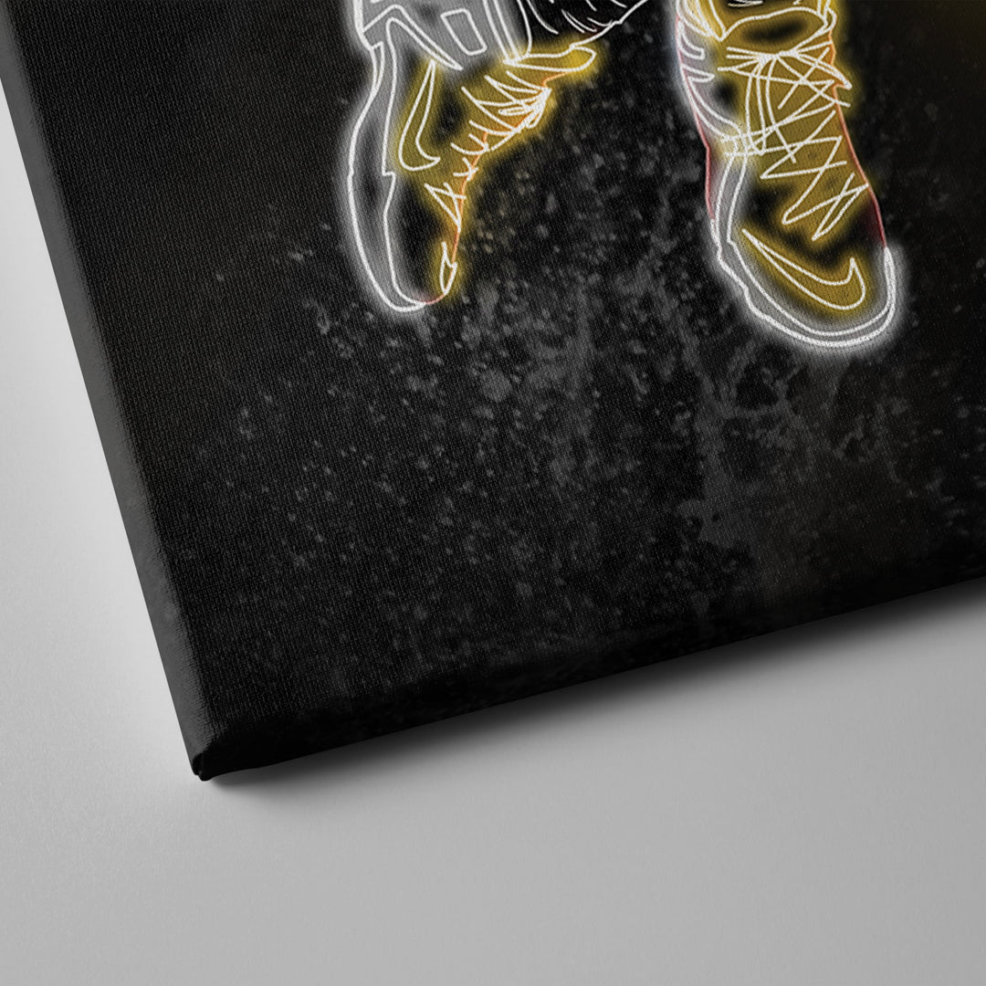 LeBron James Neon Canvas Art | Cavaliers Wall Decor - CanvasNeon