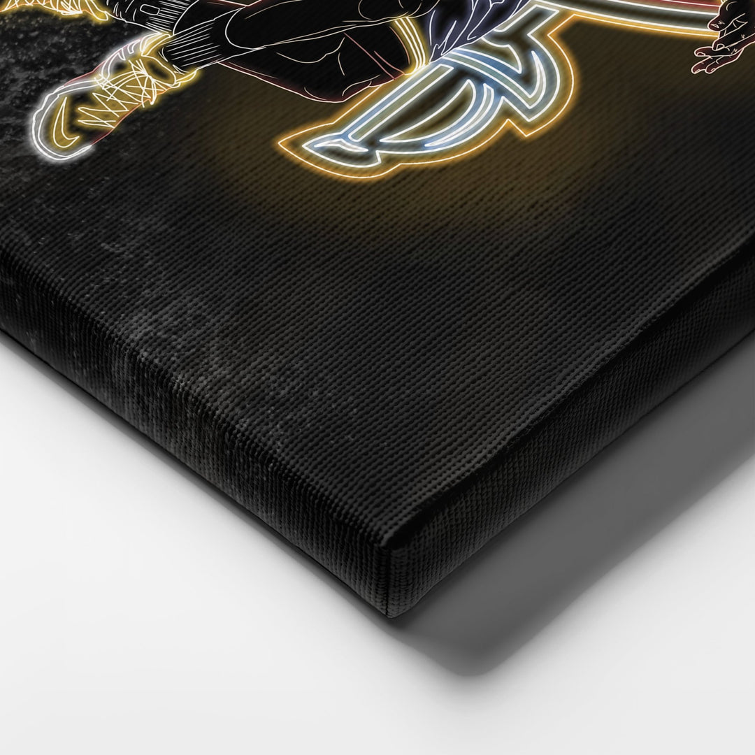 LeBron James Neon Canvas Art | Cavaliers Wall Decor - CanvasNeon