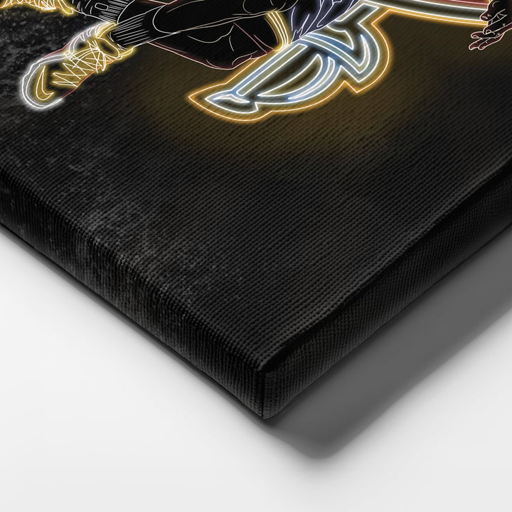 LeBron James Neon Canvas Art | Cavaliers Wall Decor - CanvasNeon
