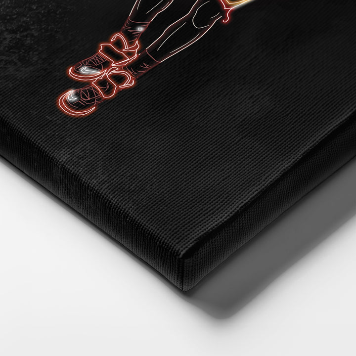 LeBron James Neon Canvas Art | Heat Wall Decor - CanvasNeon