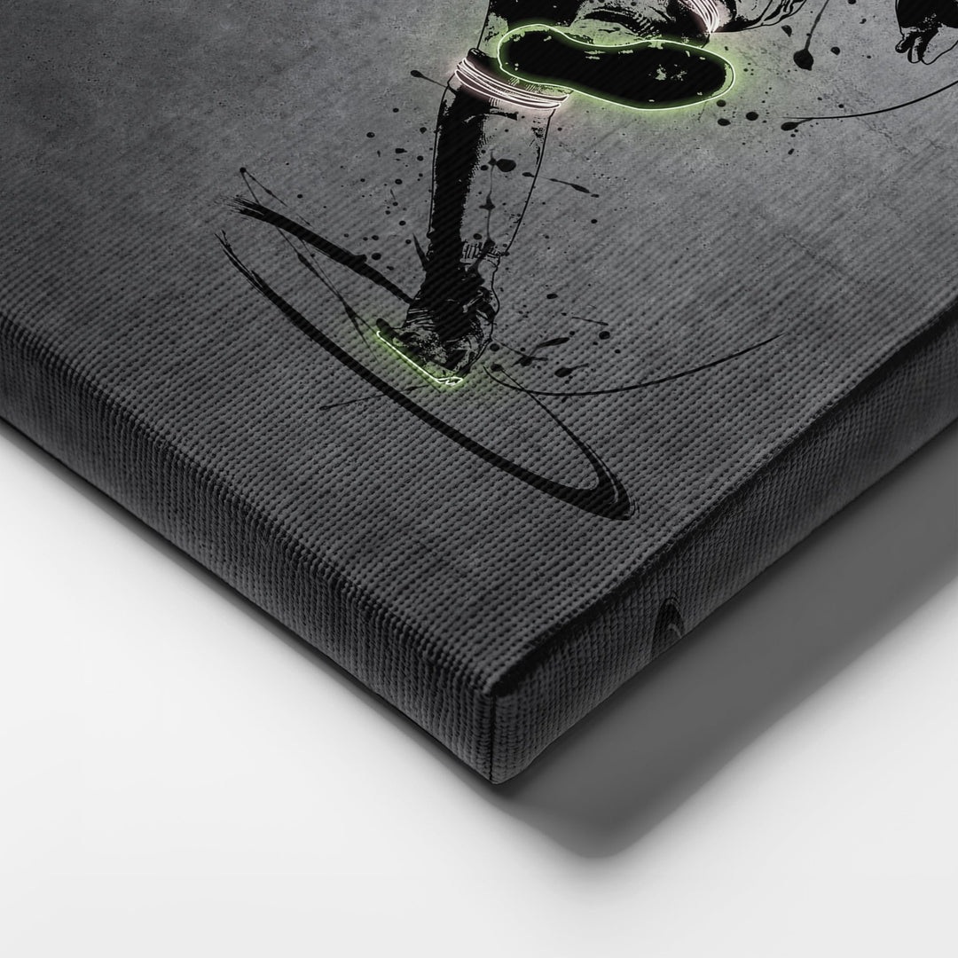 Lionel Messi Neon Canvas Art | Modern Wall Decor for Miami Fans - CanvasNeon