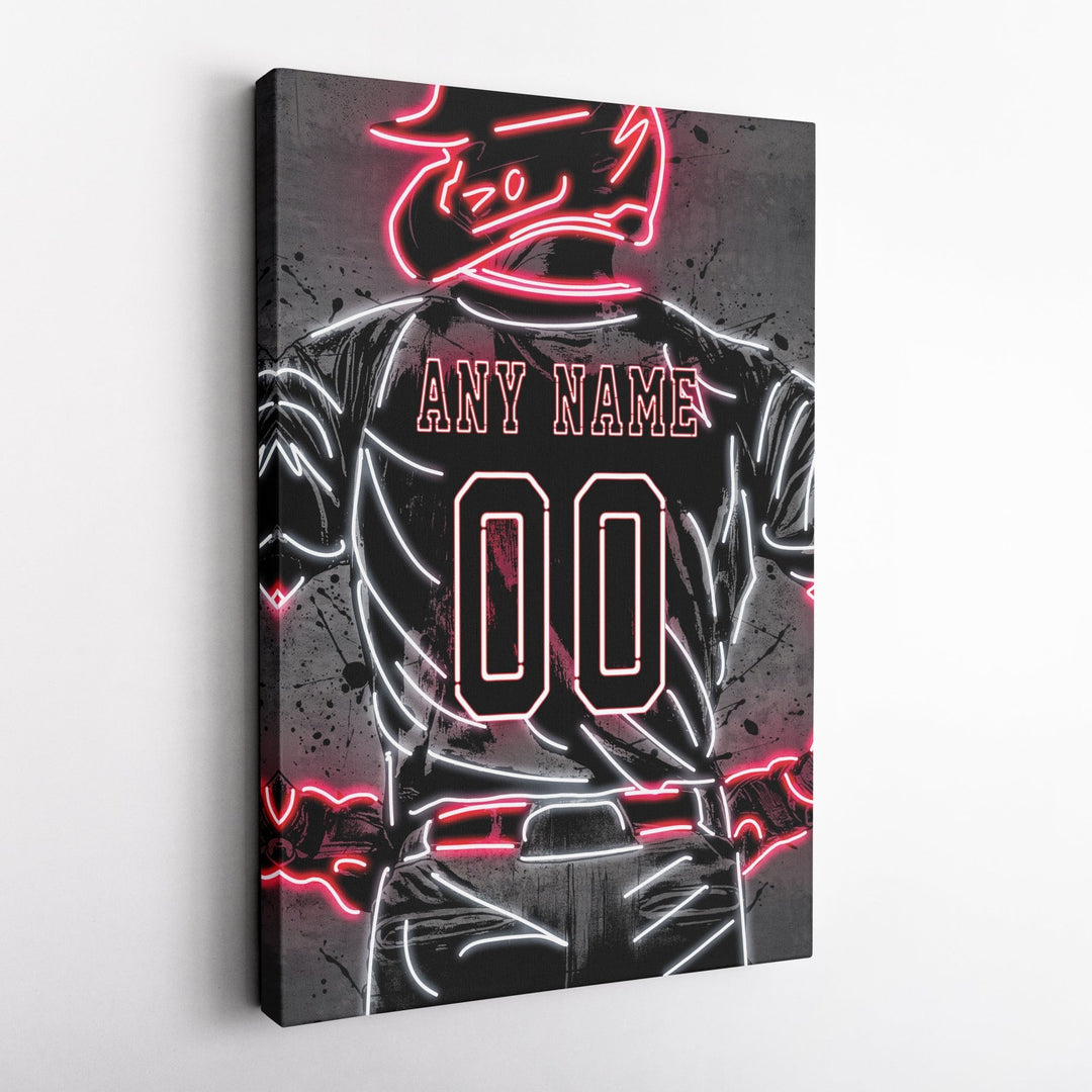 Los Angeles Angels Custom Jersey Canvas | Neon Wall Art - CanvasNeon