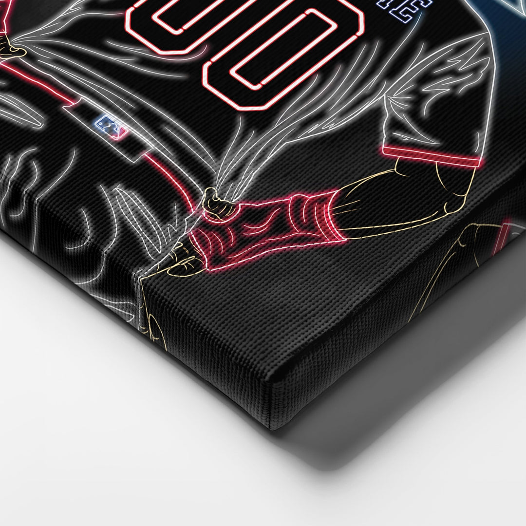 Los Angeles Angels Personalized Jersey Canvas | Neon Wall Art - CanvasNeon