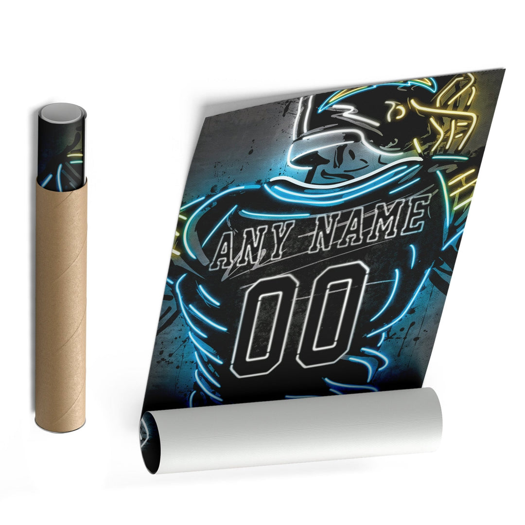 Los Angeles Chargers Custom Jersey Canvas | Neon Wall Art - CanvasNeon