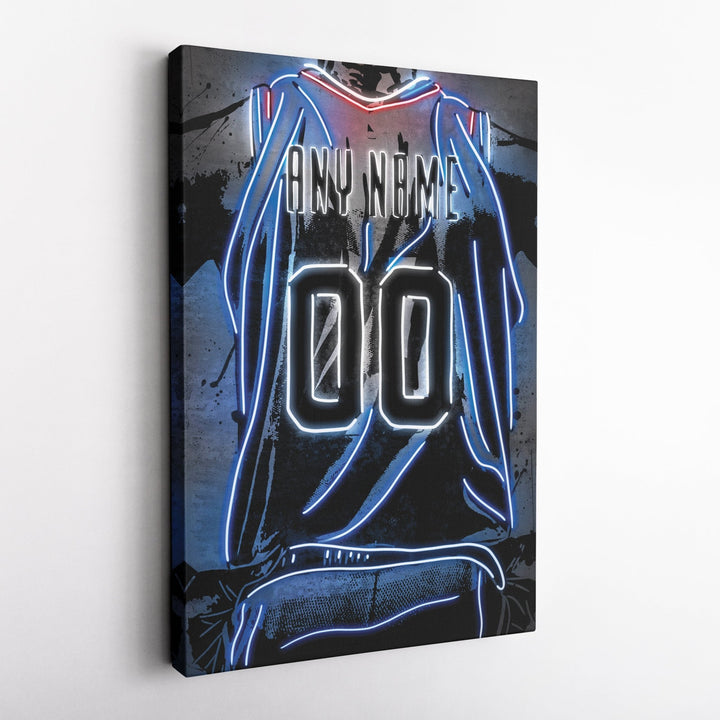 Los Angeles Clippers Custom Jersey Canvas | Neon Wall Art - CanvasNeon