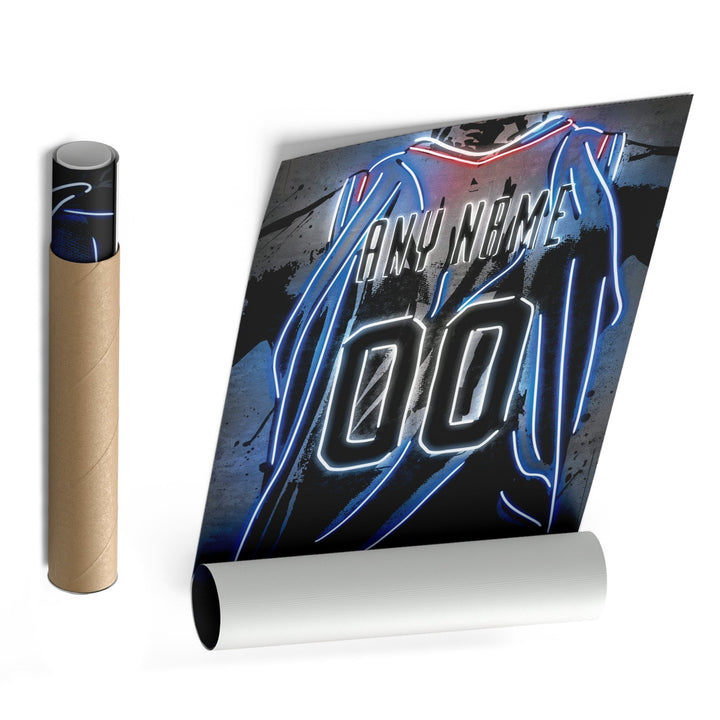 Los Angeles Clippers Custom Jersey Canvas | Neon Wall Art - CanvasNeon