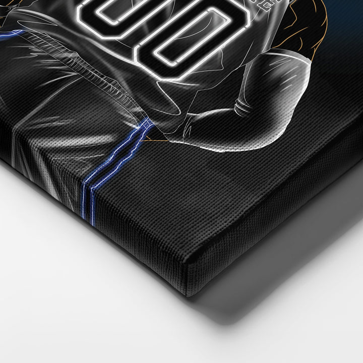 Los Angeles Clippers Personalized Jersey Canvas | Neon Wall Art - CanvasNeon