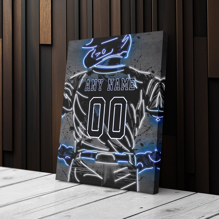 Los Angeles Dodgers Custom Jersey Canvas | Neon Wall Art - CanvasNeon