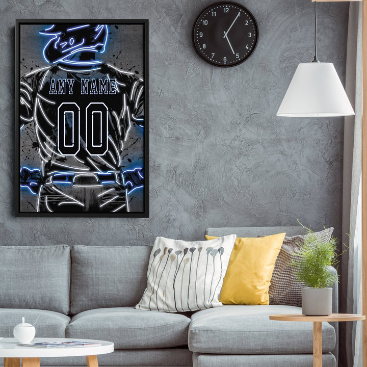 Los Angeles Dodgers Custom Jersey Canvas | Neon Wall Art - CanvasNeon