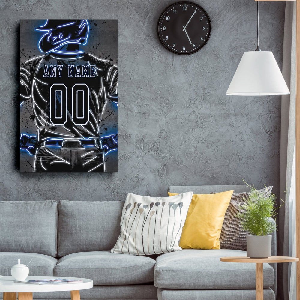 Los Angeles Dodgers Custom Jersey Canvas | Neon Wall Art - CanvasNeon