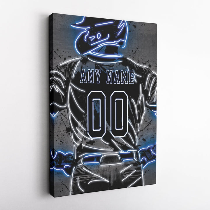 Los Angeles Dodgers Custom Jersey Canvas | Neon Wall Art - CanvasNeon