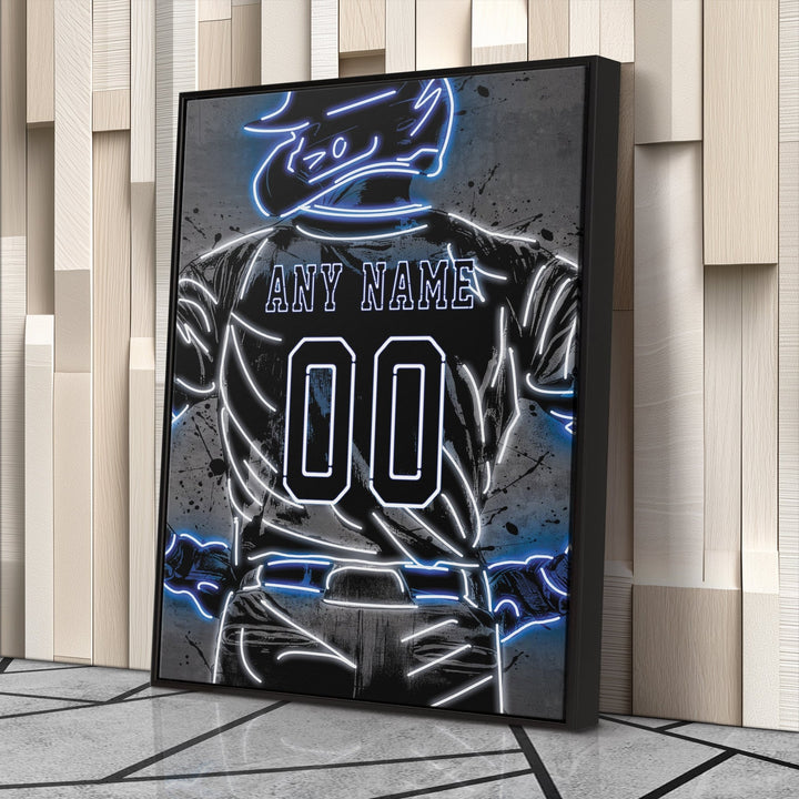 Los Angeles Dodgers Custom Jersey Canvas | Neon Wall Art - CanvasNeon
