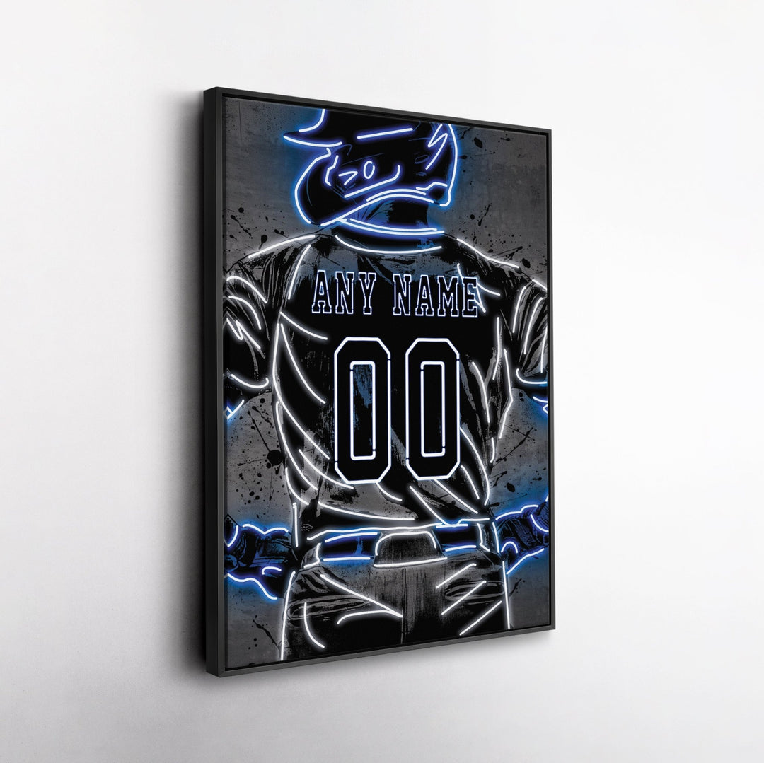 Los Angeles Dodgers Custom Jersey Canvas | Neon Wall Art - CanvasNeon