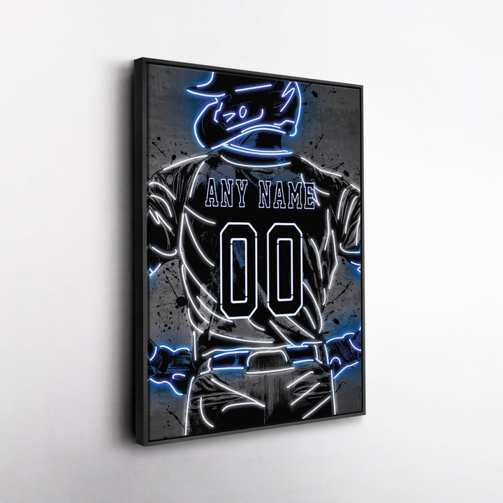Los Angeles Dodgers Custom Jersey Canvas | Neon Wall Art - CanvasNeon