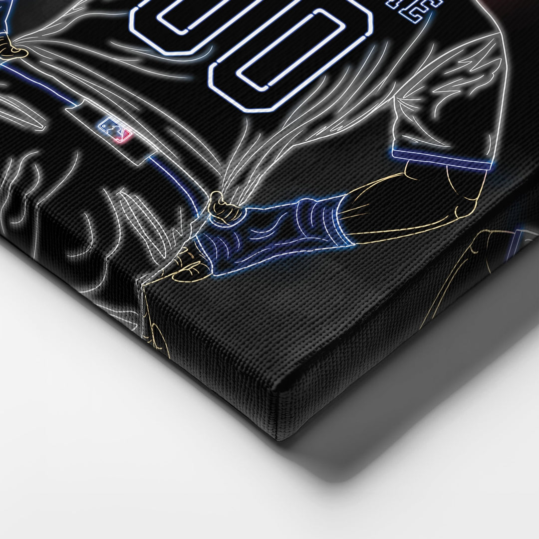 Los Angeles Dodgers Personalized Jersey Canvas | Neon Wall Art - CanvasNeon