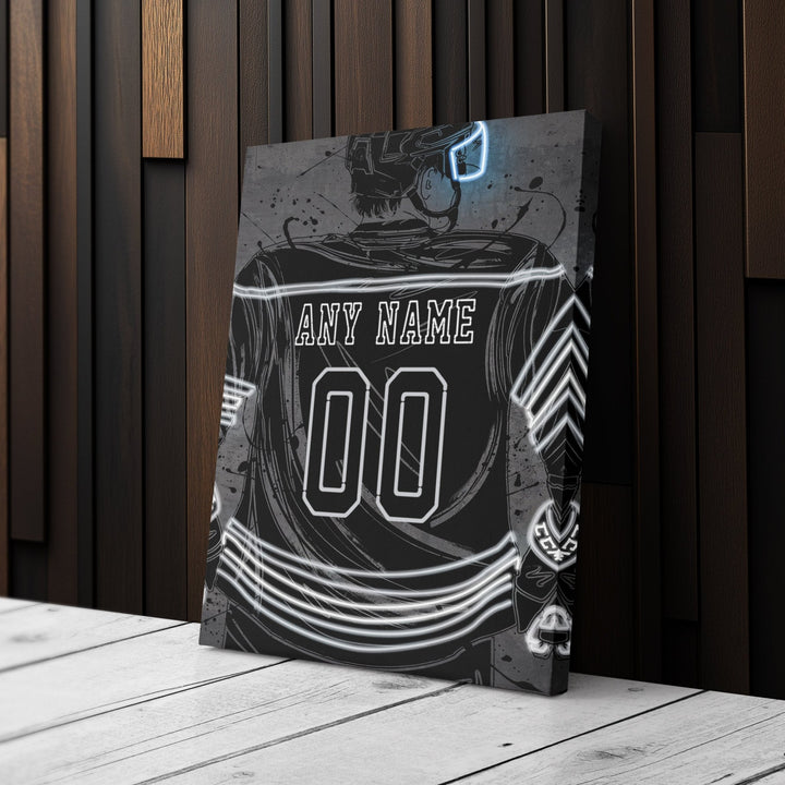 Los Angeles Kings Custom Jersey Canvas | Neon Wall Art - CanvasNeon