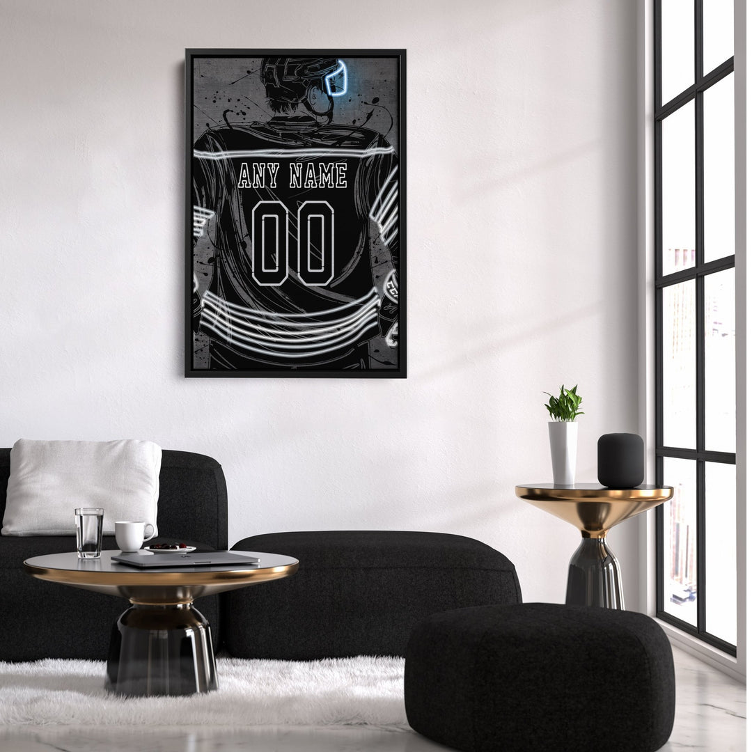 Los Angeles Kings Custom Jersey Canvas | Neon Wall Art - CanvasNeon