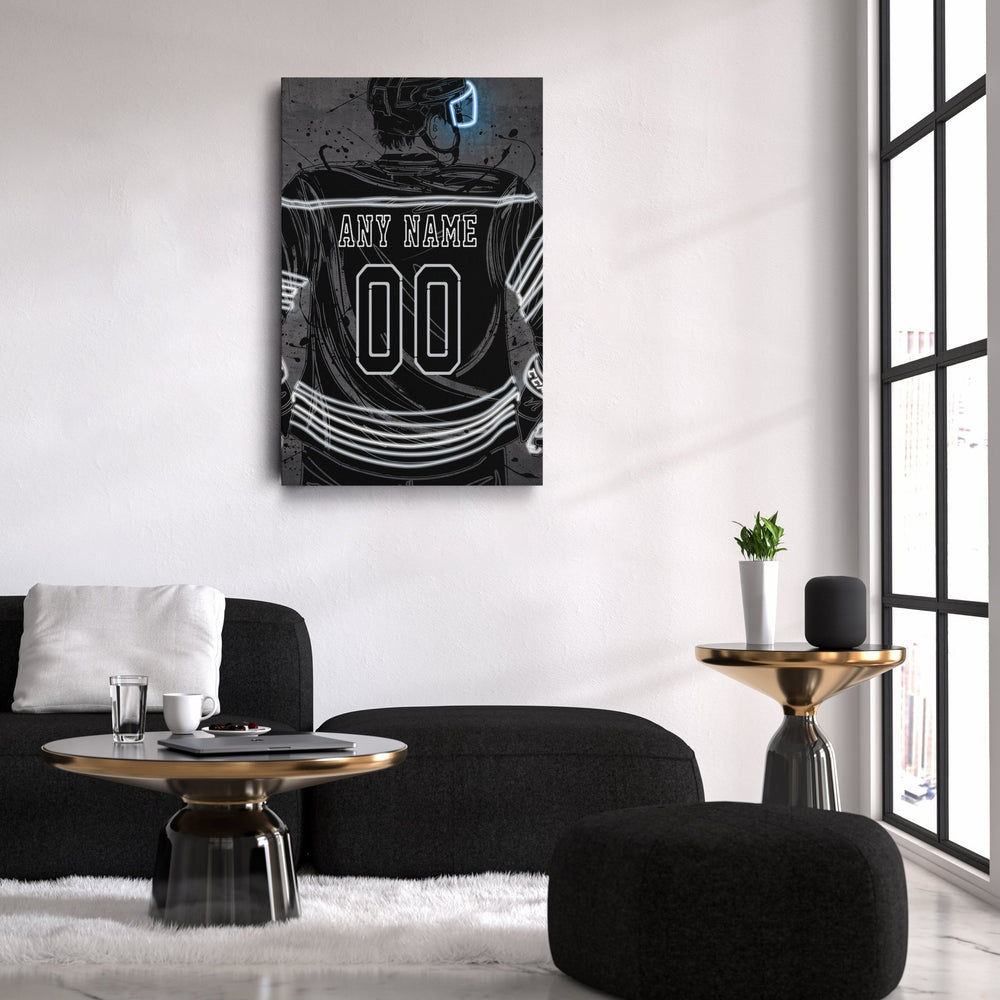 Los Angeles Kings Custom Jersey Canvas | Neon Wall Art - CanvasNeon