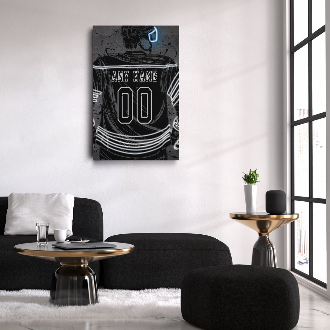 Los Angeles Kings Custom Jersey Canvas | Neon Wall Art - CanvasNeon