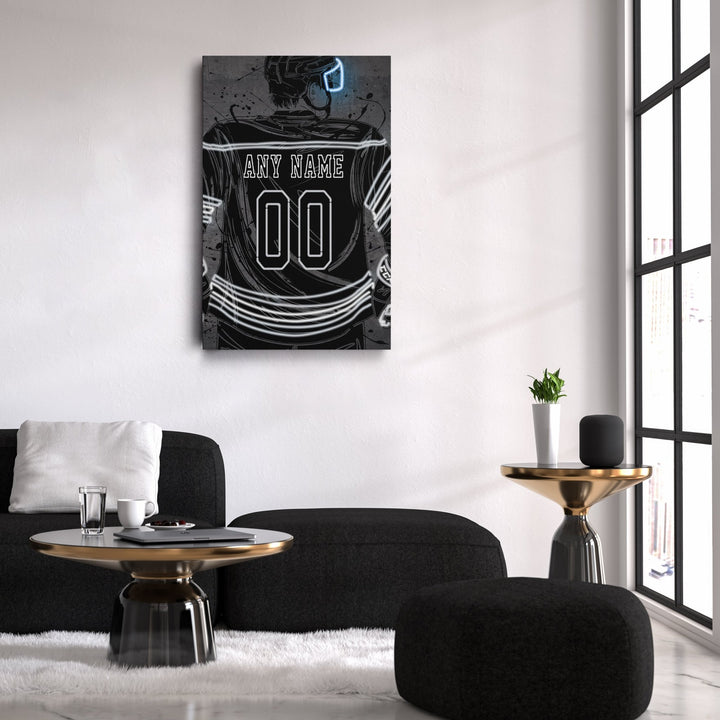 Los Angeles Kings Custom Jersey Canvas | Neon Wall Art - CanvasNeon