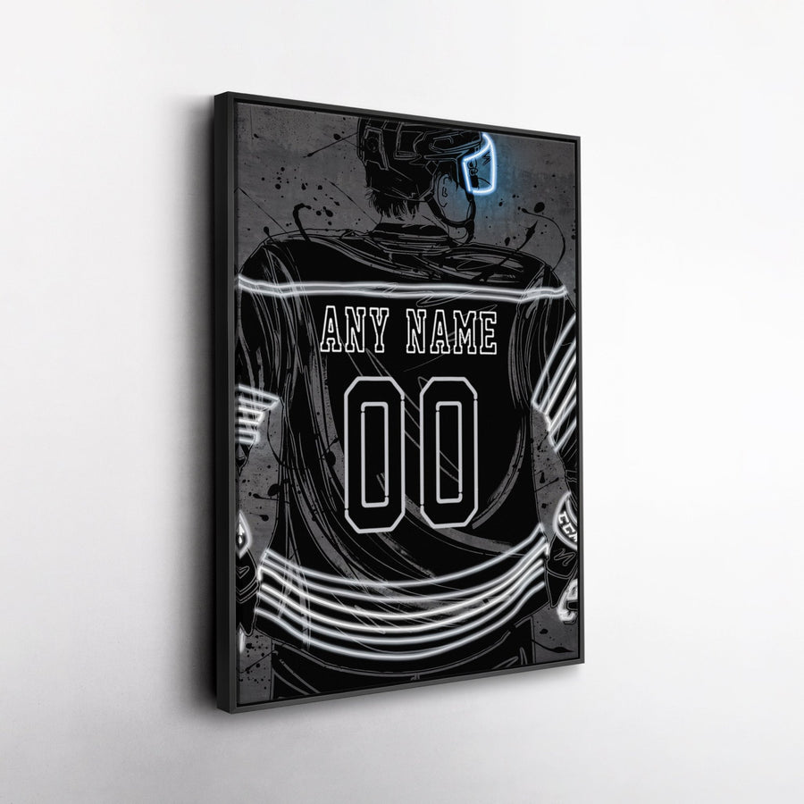 Los Angeles Kings Custom Jersey Canvas | Neon Wall Art - CanvasNeon