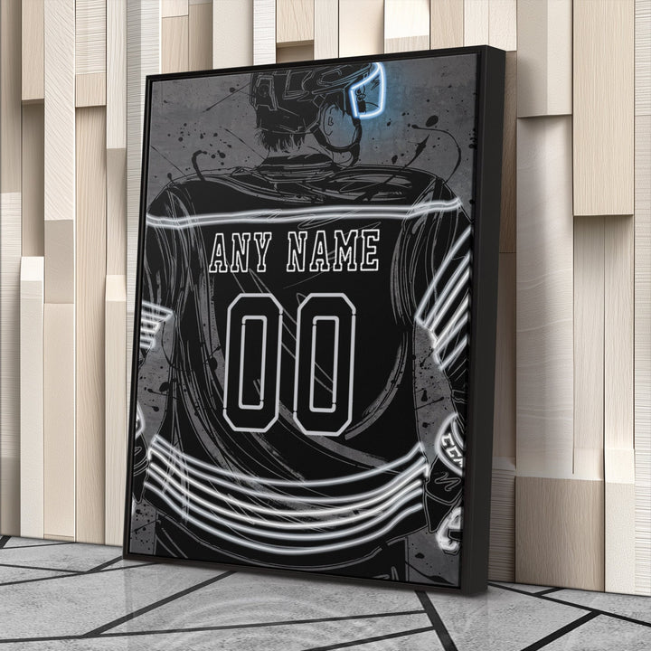 Los Angeles Kings Custom Jersey Canvas | Neon Wall Art - CanvasNeon